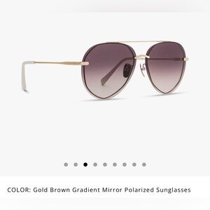 DIFF: Gold Brown Gradient Mirror Polarized Sunglasses
